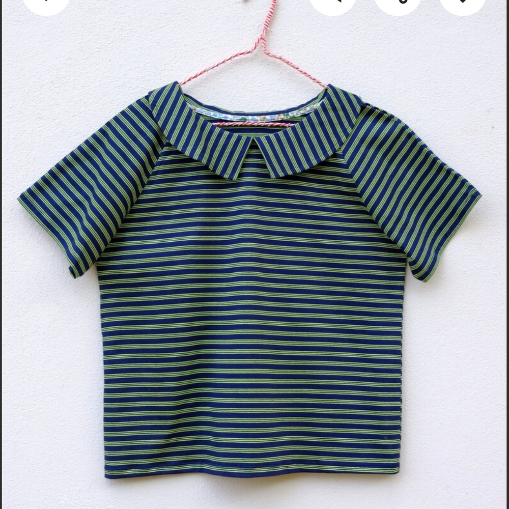 Striped Green and Blue Kids Shirt